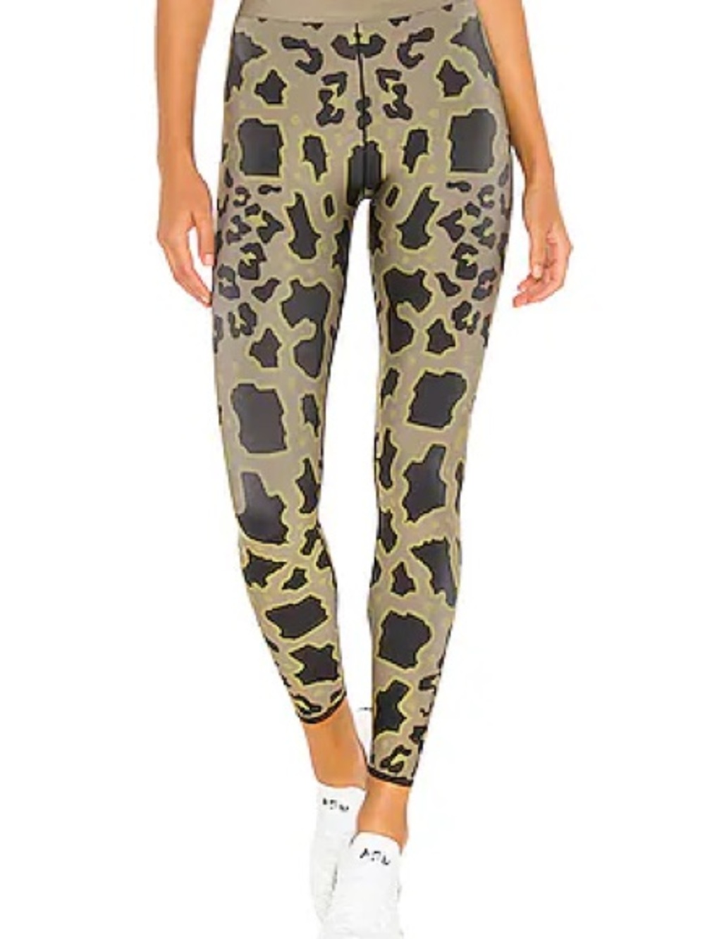 Cor by ultracor Olive Green & Black Leopard Print Active Leggings size XS
